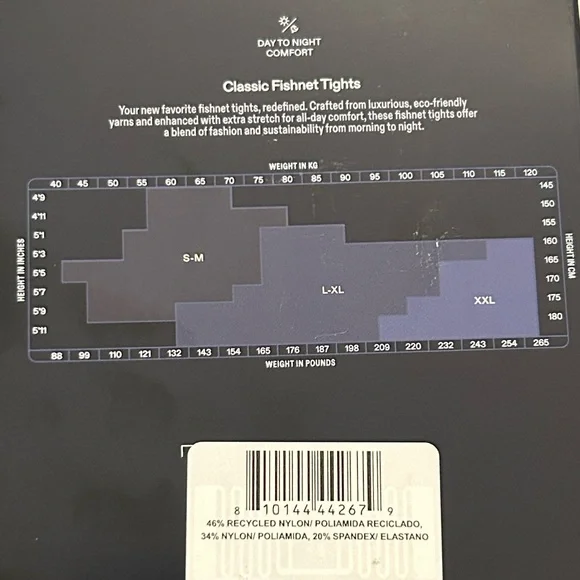 Leggs Classic Fishnet Tights S/M NWT - Picture 3 of 3